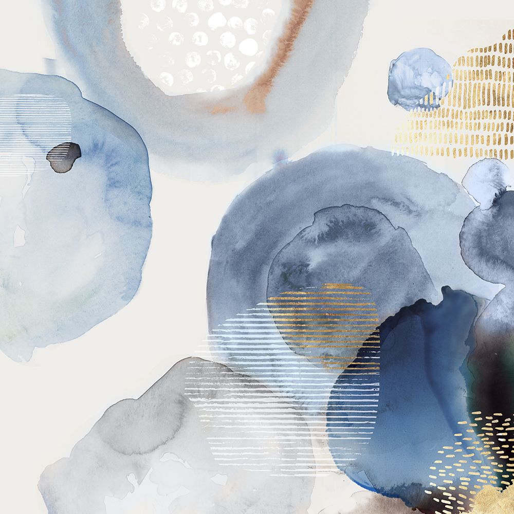 Blue Watercolour Rings II art print by Tom Reeves for $57.95 CAD