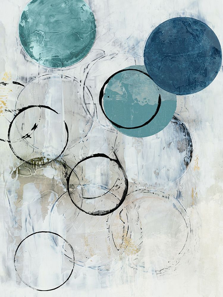Blue Circles II art print by Tom Reeves for $57.95 CAD