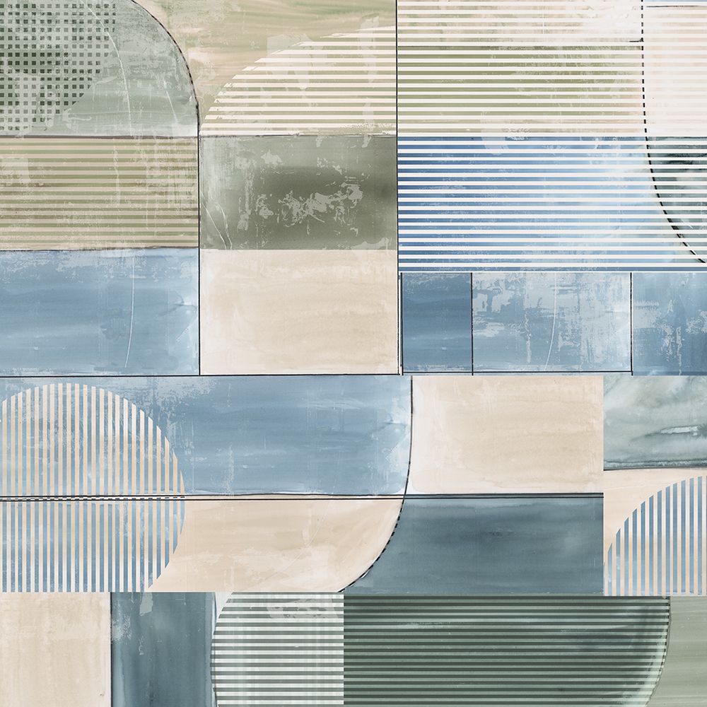Vibrant Blue Color Blocks I art print by Tom Reeves for $57.95 CAD