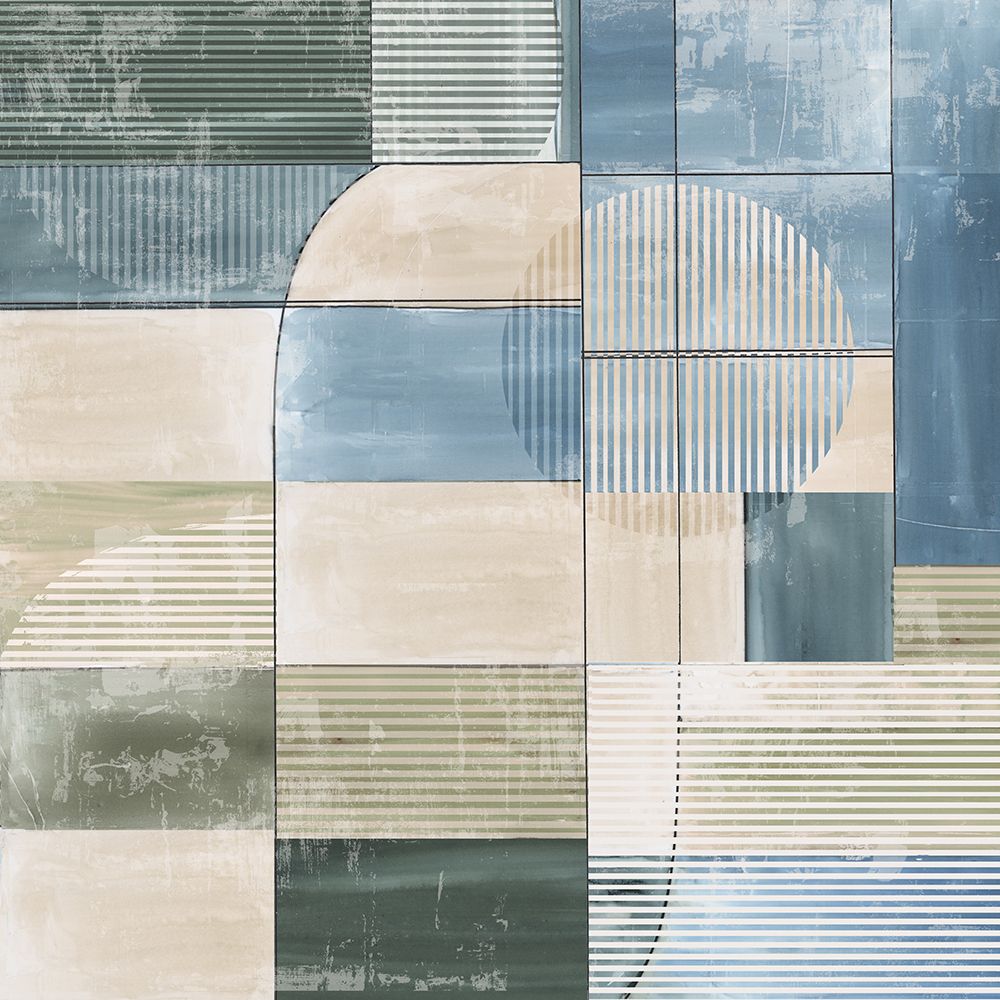 Vibrant Blue Color Blocks II art print by Tom Reeves for $57.95 CAD