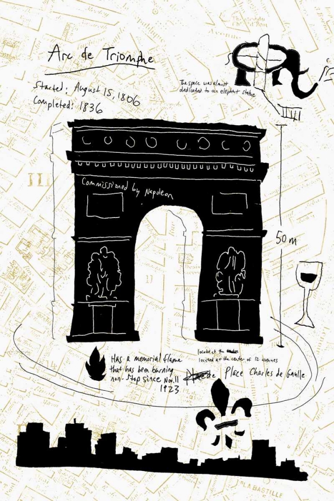 Paris Gold II art print by Edward Selkirk for $57.95 CAD