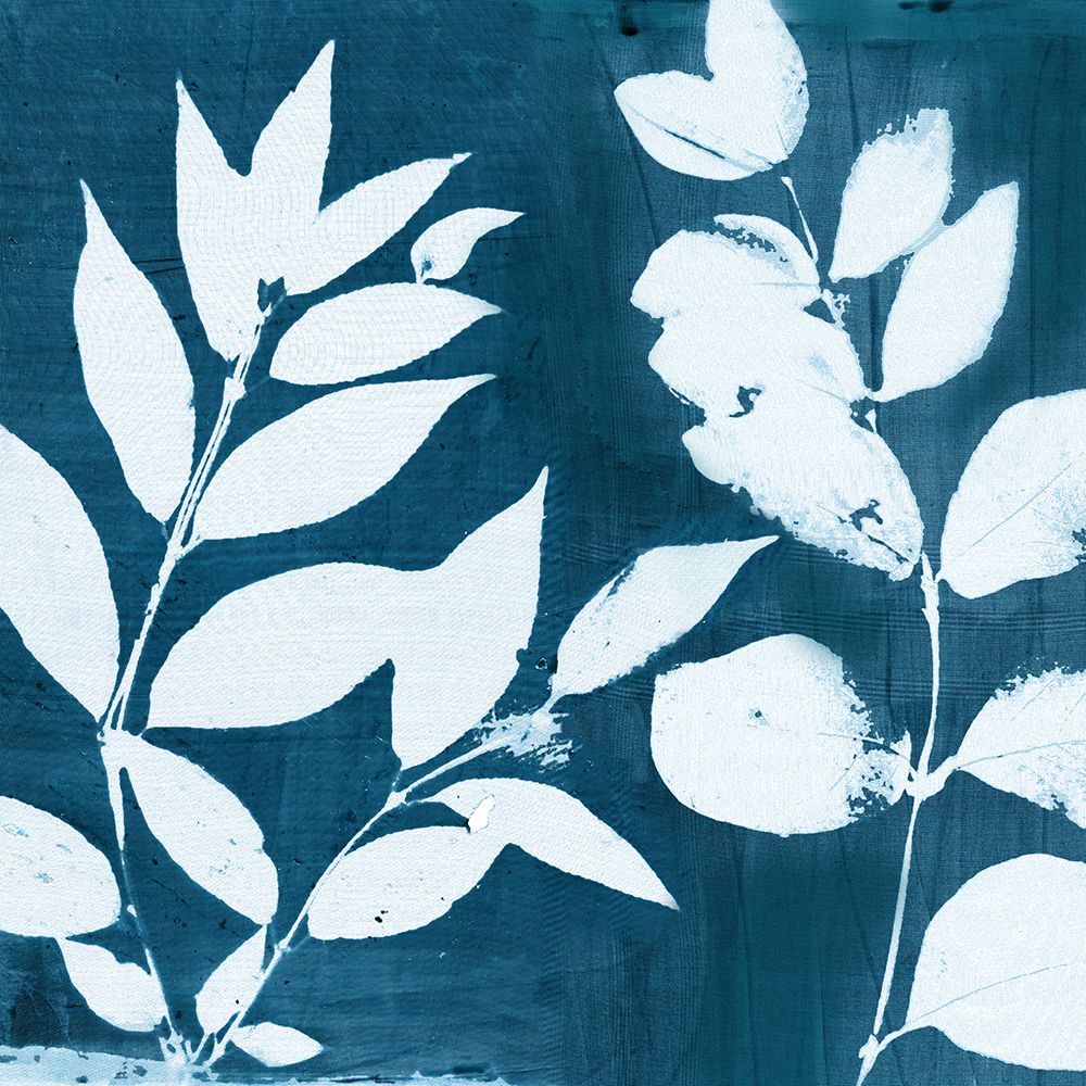 Indigo Leaf II art print by Matina Theodosiou for $57.95 CAD