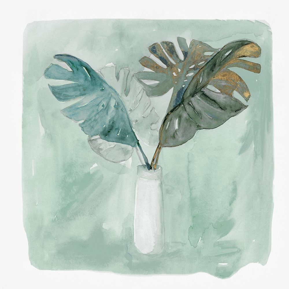 Green Tropical Vase I art print by Stellar Design Studio for $57.95 CAD