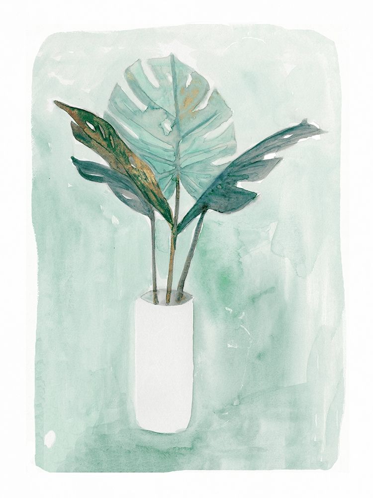 Green Tropical Vase III art print by Stellar Design Studio for $57.95 CAD