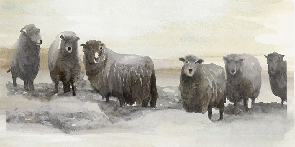 Winter Sheeps II art print by Stellar Design Studio for $57.95 CAD