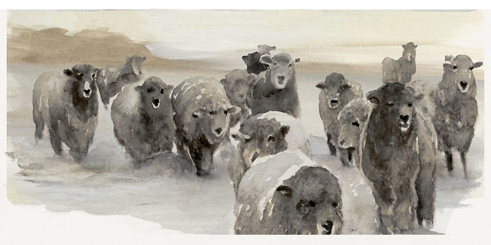 Winter Sheeps II art print by Stellar Design Studio for $57.95 CAD