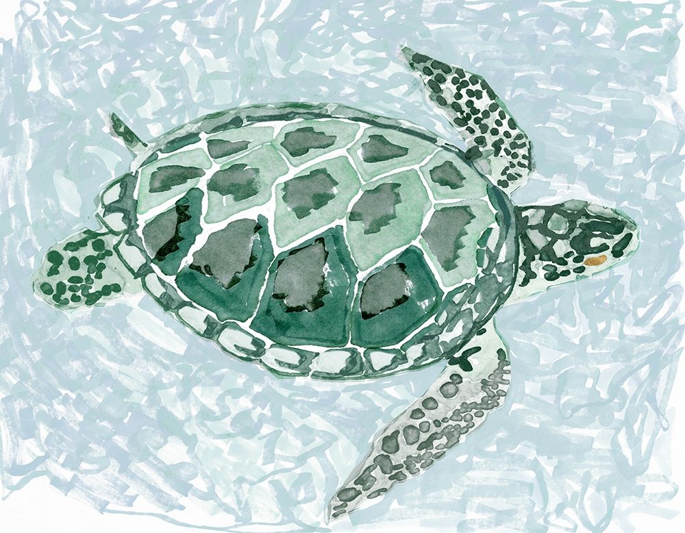 Green Turtle I art print by Stellar Design Studio for $57.95 CAD