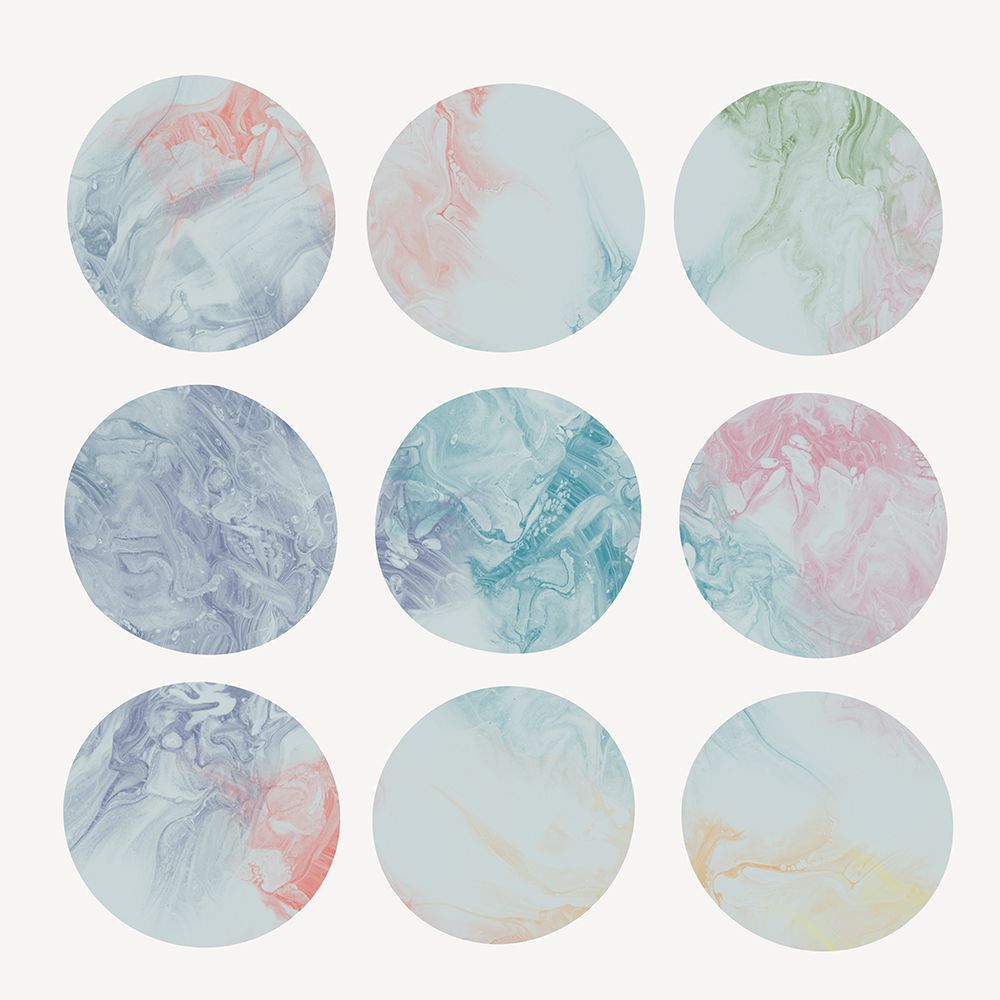 Pastel Dipped Circles I art print by J:L Design for $57.95 CAD
