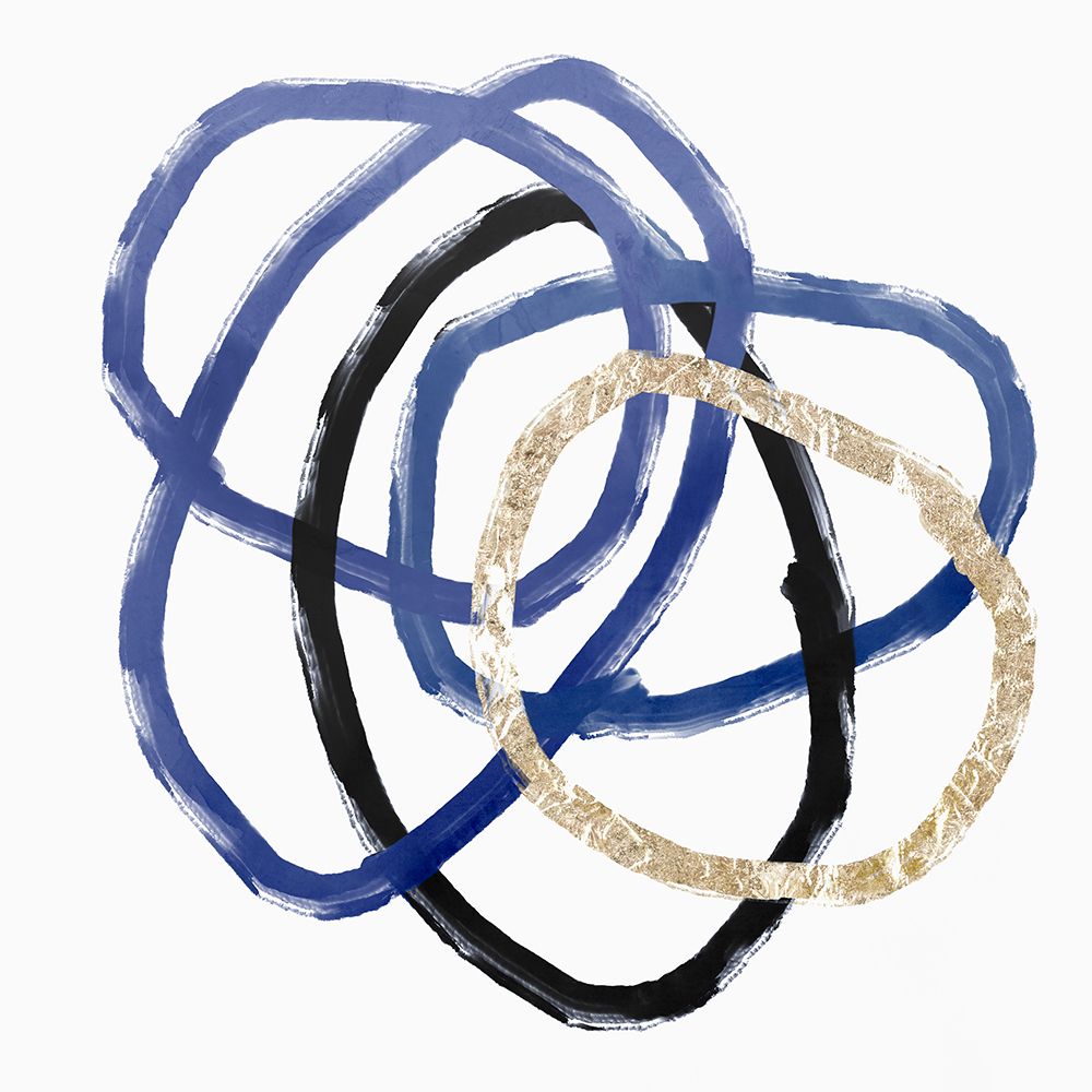 Flow in Blue Gold I art print by J:L Design for $57.95 CAD