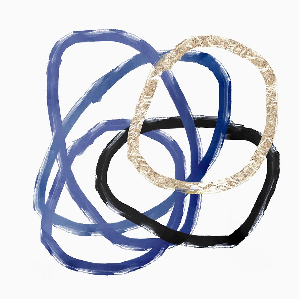 Flow in Blue Gold II art print by J:L Design for $57.95 CAD