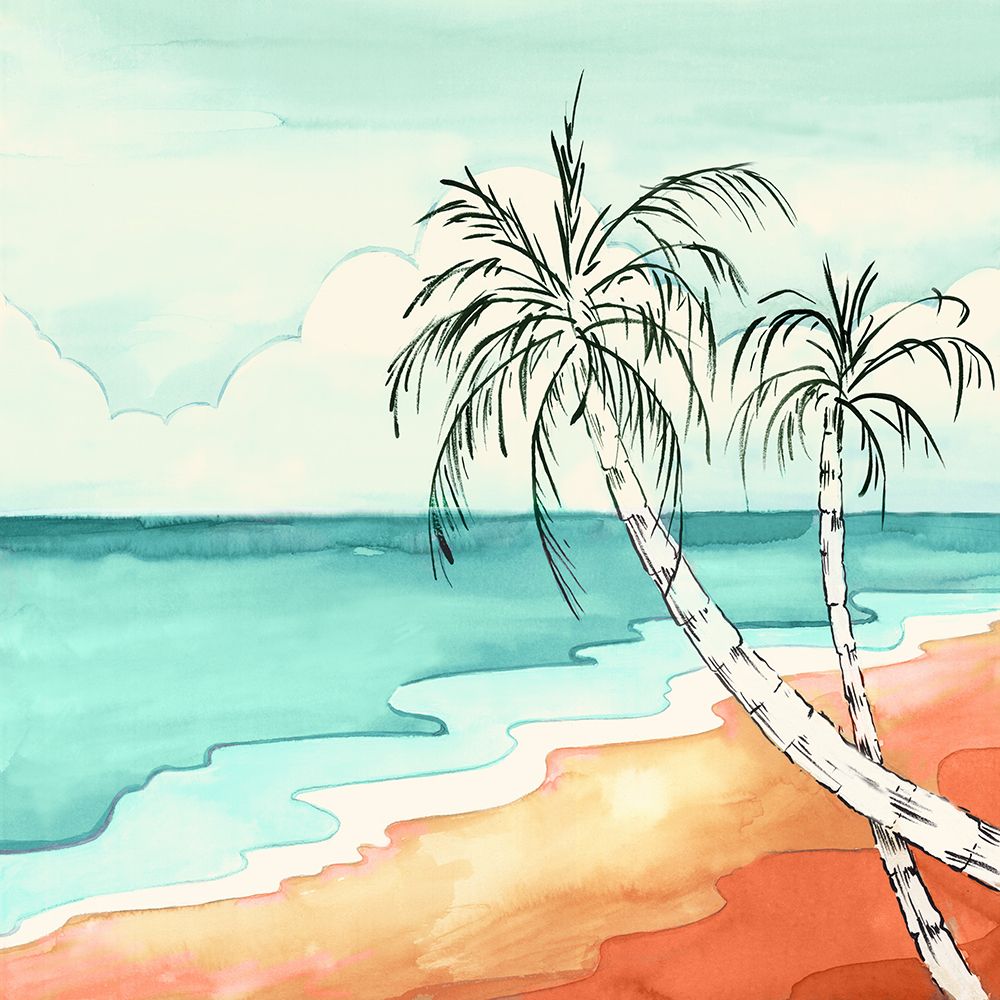 Tropical Beach art print by Luna Mavis for $57.95 CAD