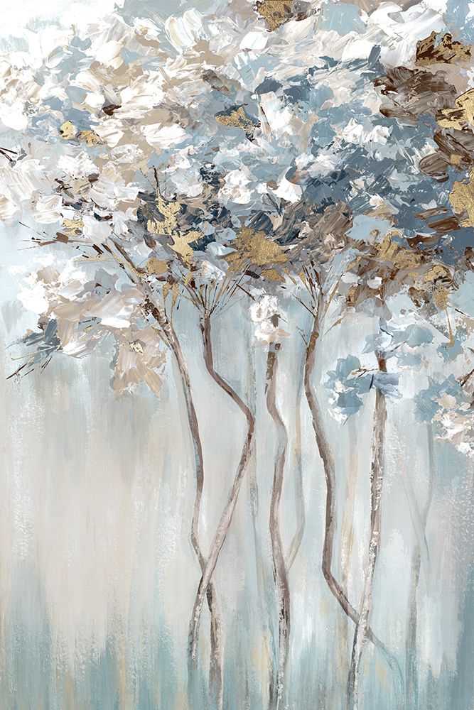 Golden Blue Forest art print by Luna Mavis for $57.95 CAD