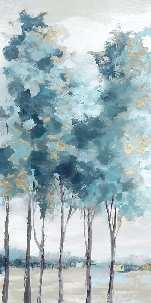 Teal Blue Forest II art print by Luna Mavis for $57.95 CAD