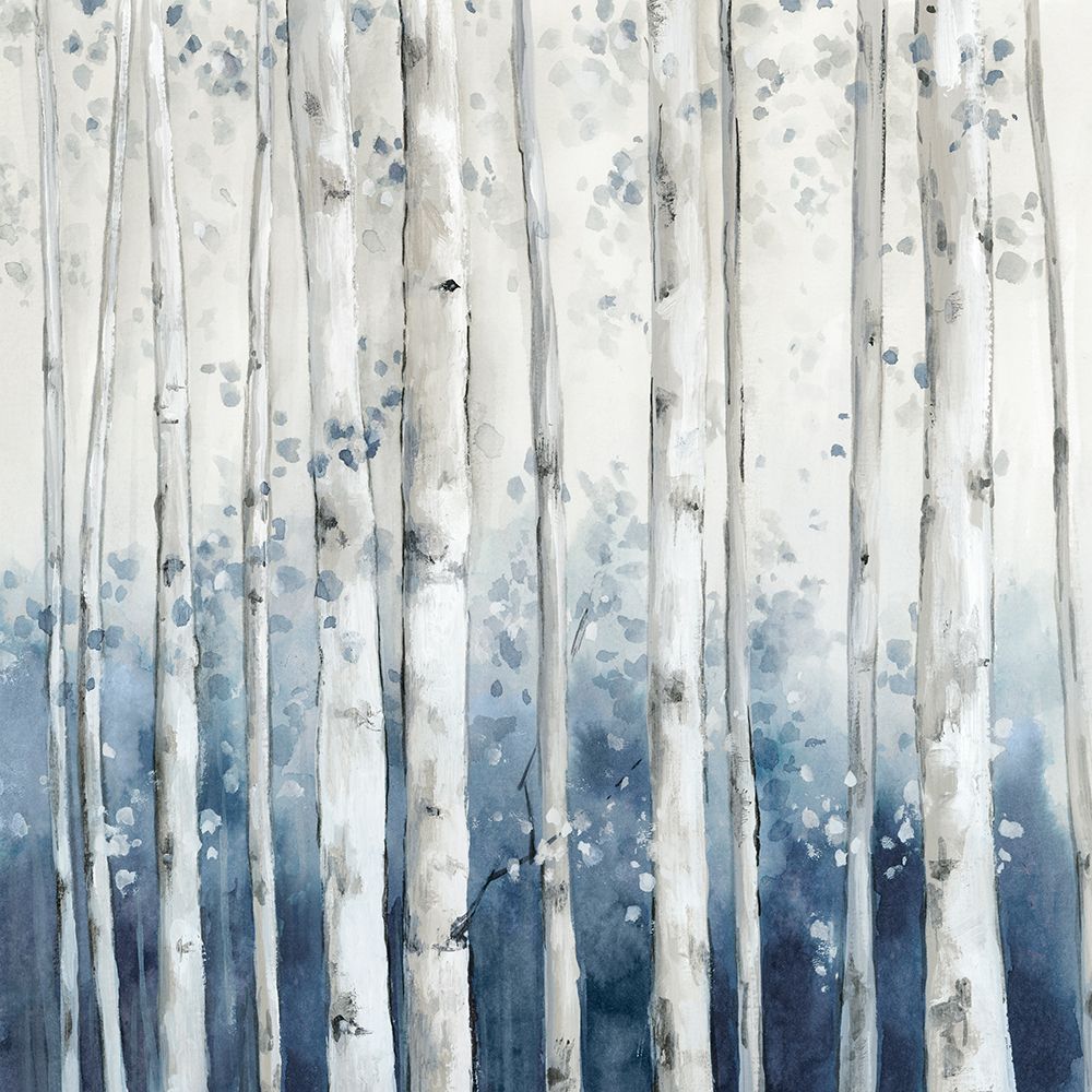 Blue Forest Birch art print by Luna Mavis for $57.95 CAD