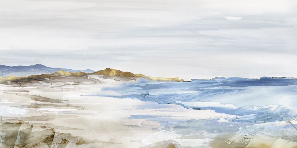 Misty Blue Beach art print by Luna Mavis for $57.95 CAD