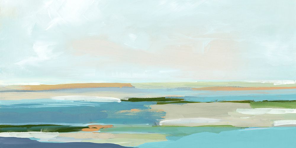 Calm Shorelines in Soft Pastels art print by Luna Mavis for $57.95 CAD