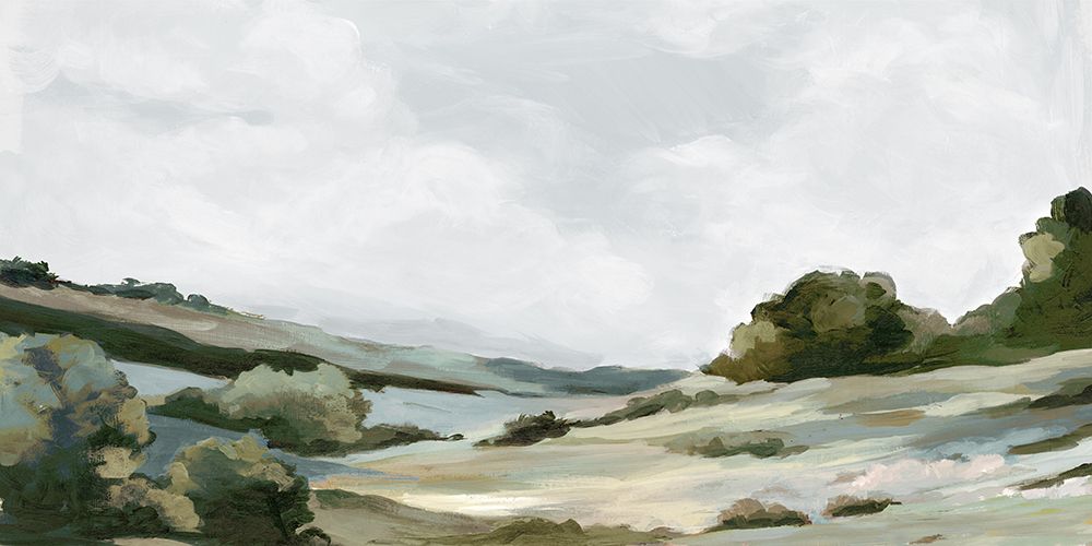 Muted Hills Under Cloudy Sky art print by Luna Mavis for $57.95 CAD