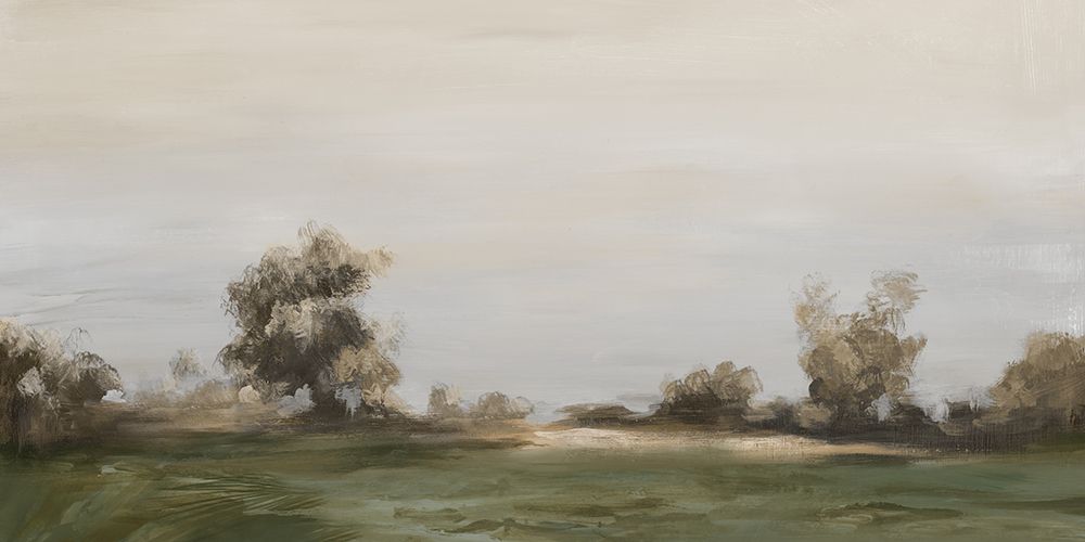 Misty Morning Landscape Scene art print by Luna Mavis for $57.95 CAD