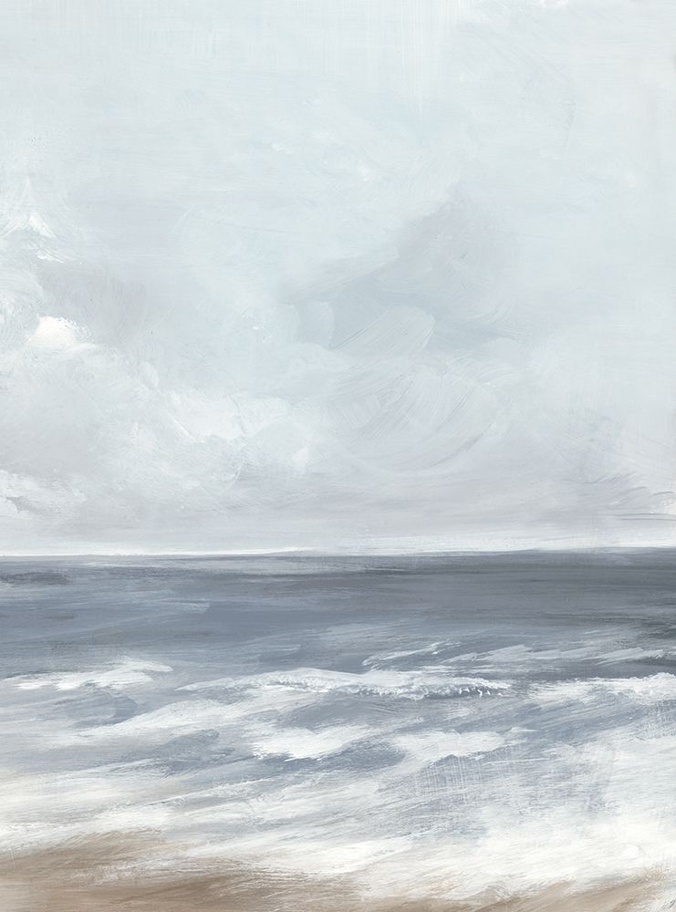 Calm Waves Under Overcast Sky I art print by Luna Mavis for $57.95 CAD