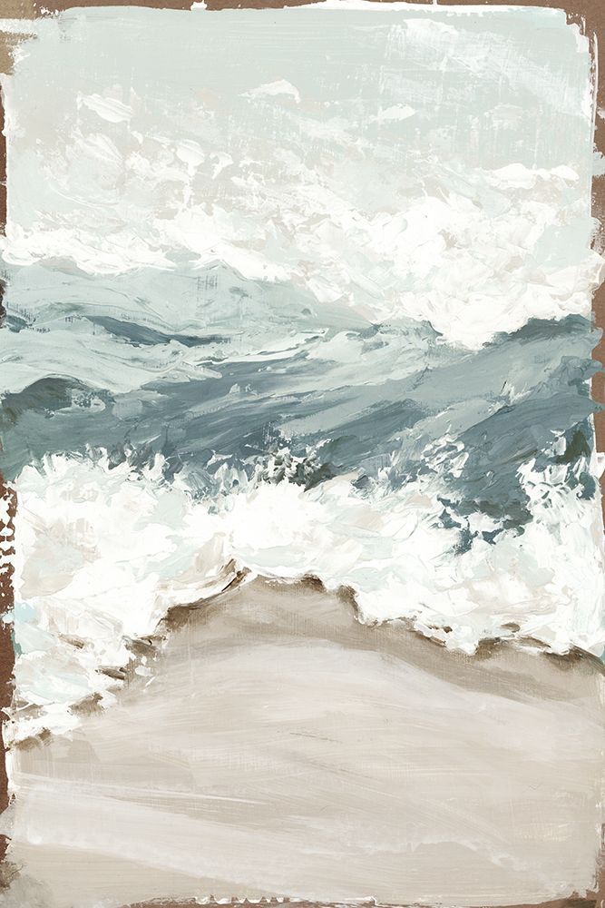 Waves Crashing on Sandy Shore art print by Luna Mavis for $57.95 CAD