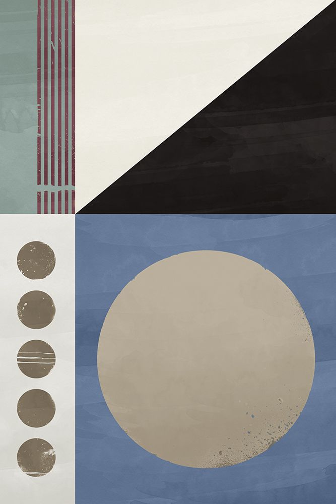 Blue Abstract Geometric I art print by Gary William for $57.95 CAD