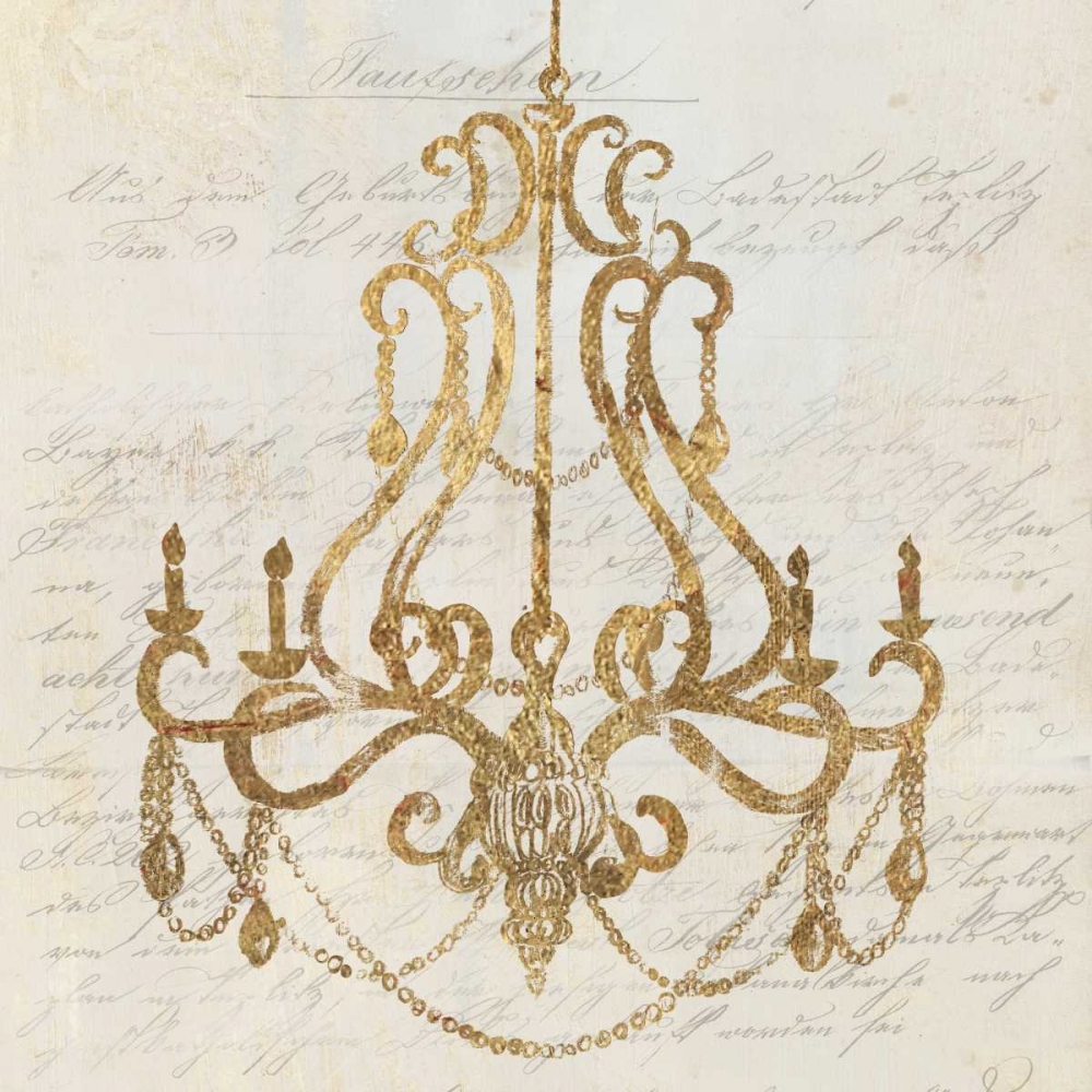 Golden Chandelier I art print by Aimee Wilson for $57.95 CAD