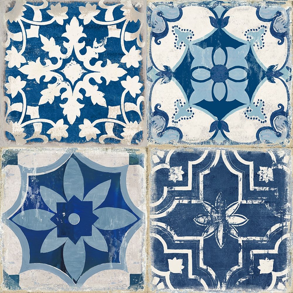 Indigo Mosaic Tile I art print by Aimee Wilson for $57.95 CAD