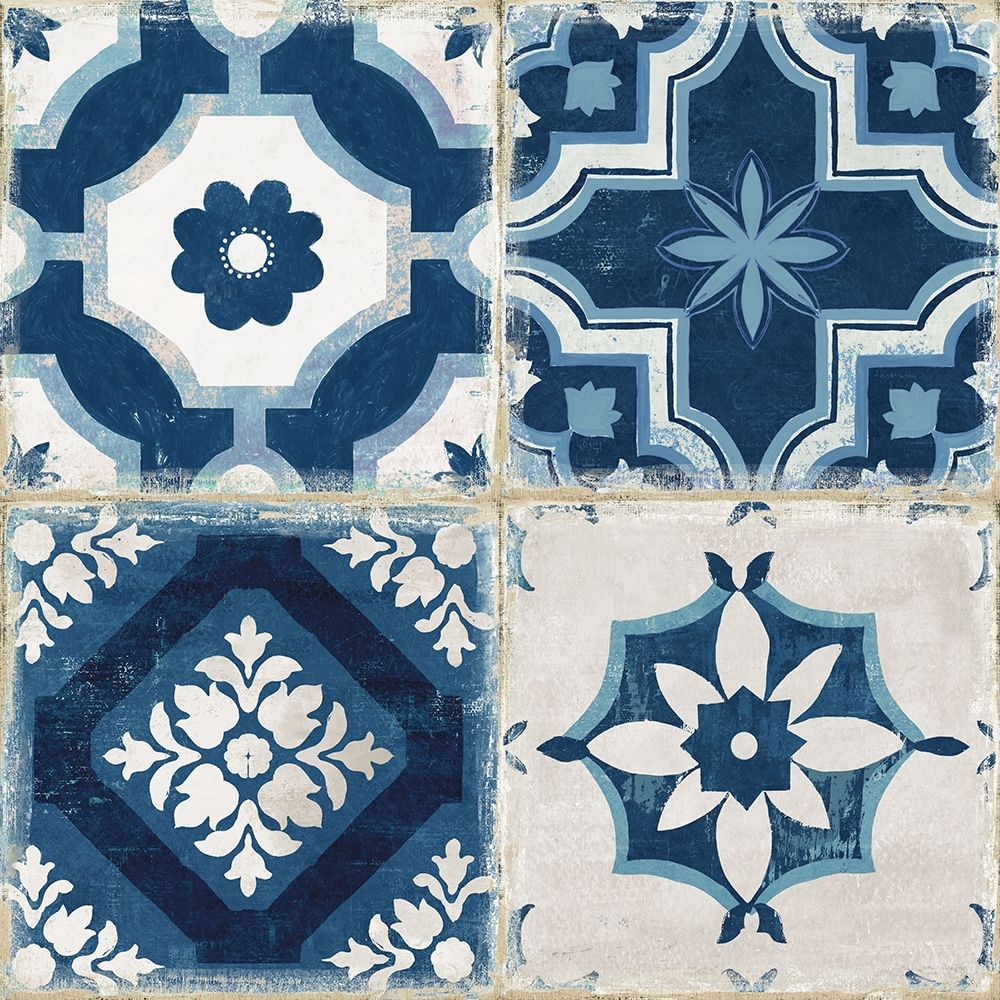 Indigo Mosaic Tile II art print by Aimee Wilson for $57.95 CAD