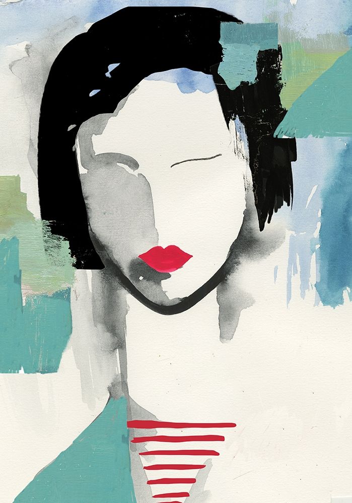 Girl with Red Stripes I art print by Aimee Wilson for $57.95 CAD