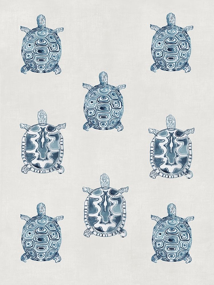 Indigo Turtles art print by Aimee Wilson for $57.95 CAD