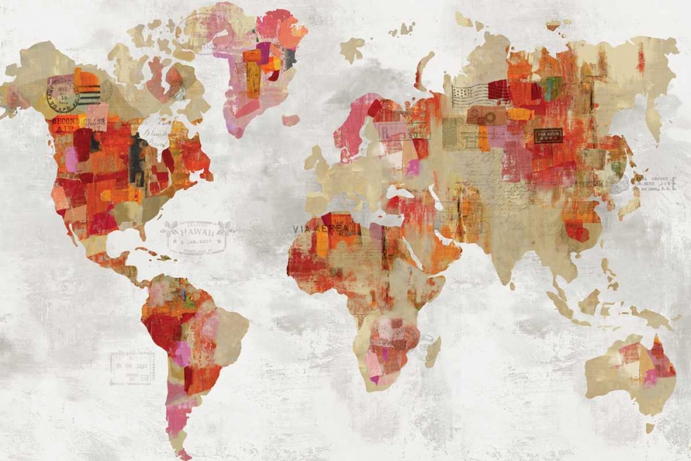 Red Map art print by Aimee Wilson for $57.95 CAD