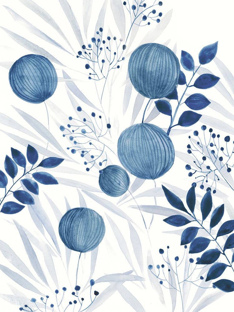 Drifting Blue Petrals I art print by Hannah Dawson for $57.95 CAD