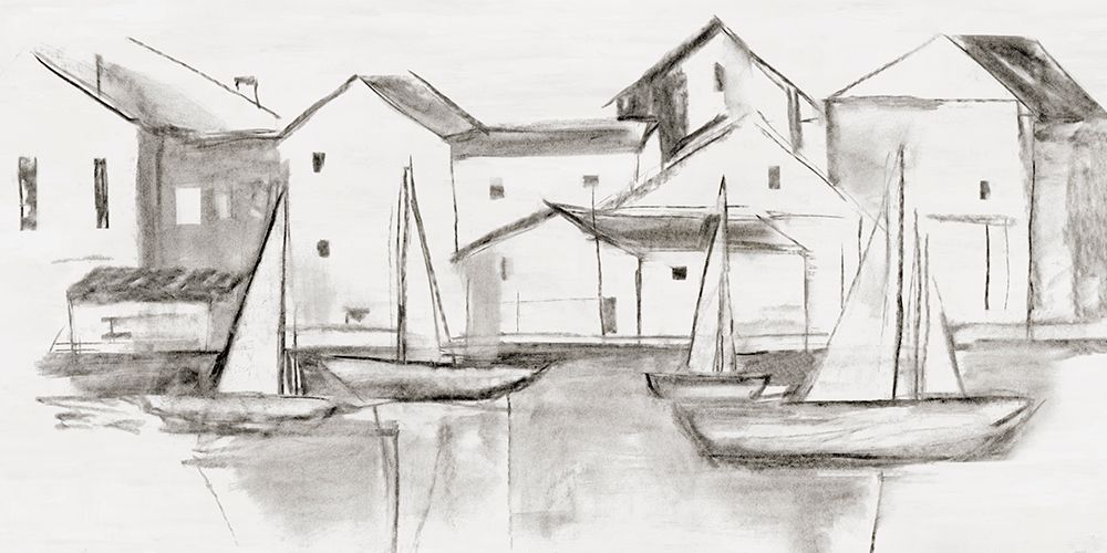 Seaside Sail Boats art print by Hannah Dawson for $57.95 CAD