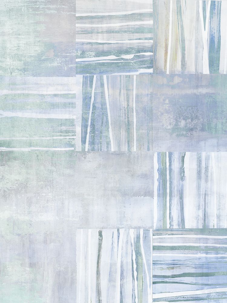 Soft Patchwork of Misty Stripes art print by Hannah Dawson for $57.95 CAD