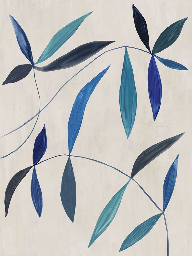 Blue Leaves Dancing in Harmony art print by Hannah Dawson for $57.95 CAD