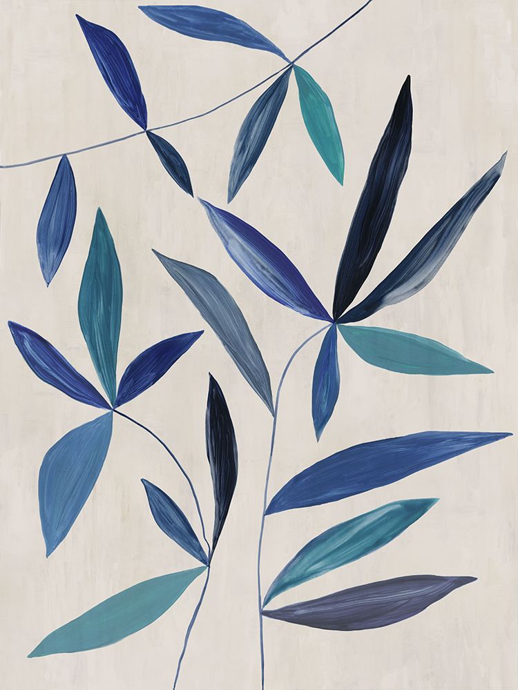 Blue Leaves Dancing in Gentle Breeze art print by Hannah Dawson for $57.95 CAD