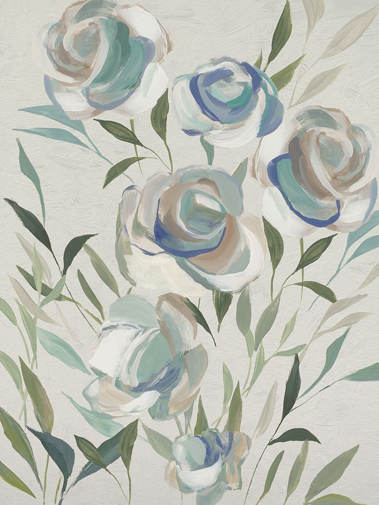 Soft Blossoms in Muted Blue Hues art print by Hannah Dawson for $57.95 CAD