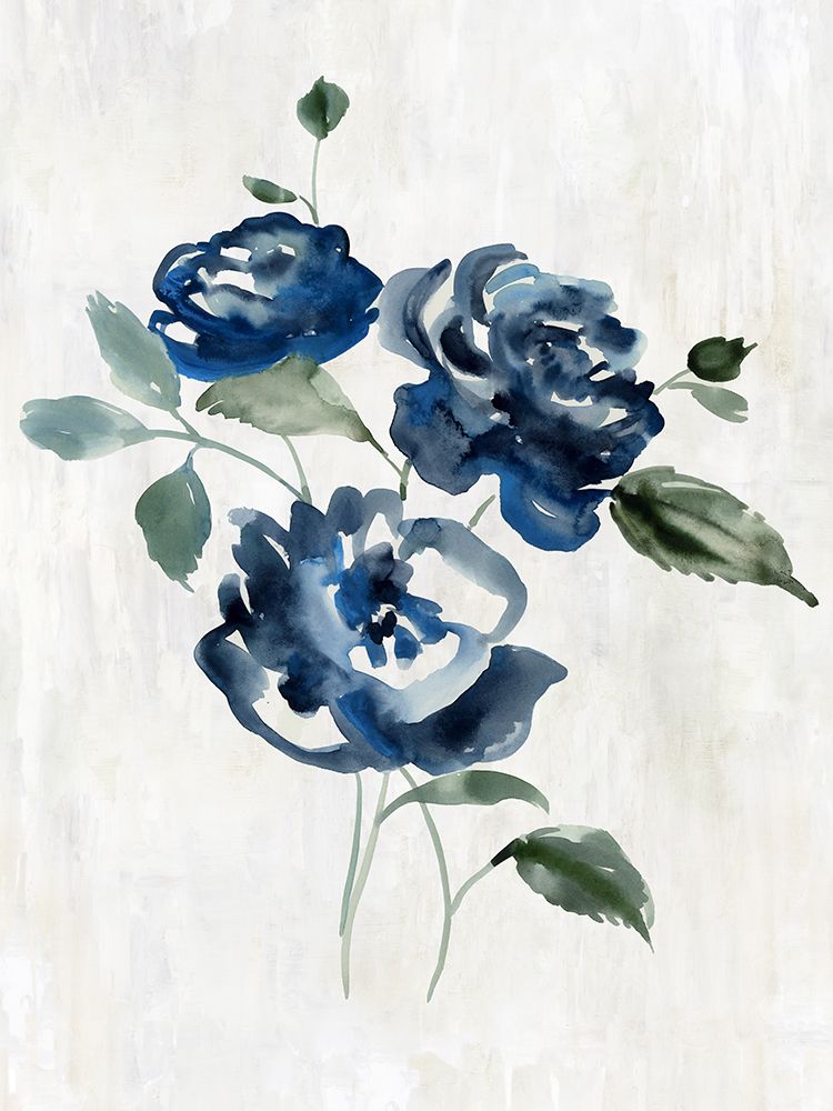 Indigo Roses in Gentle Bloom art print by Hannah Dawson for $57.95 CAD