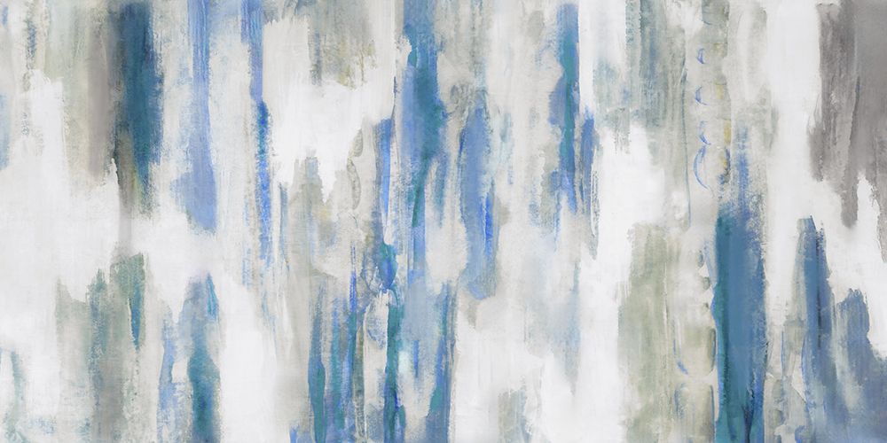 Blue Cascade in Misty White art print by Hannah Dawson for $57.95 CAD