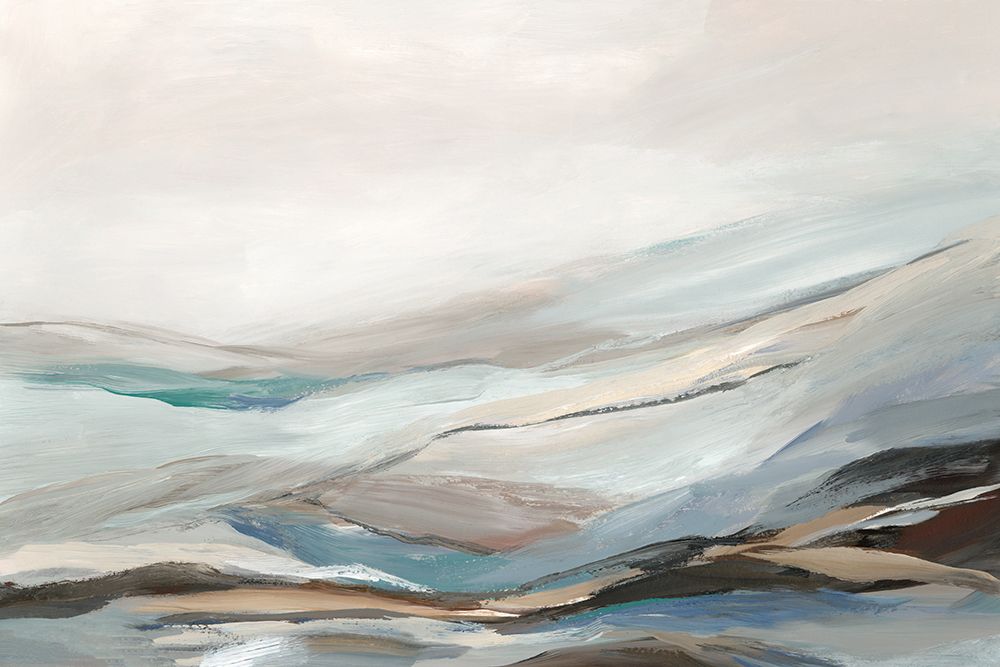 Soft Coastal Landscape in Muted Tones art print by Hannah Dawson for $57.95 CAD