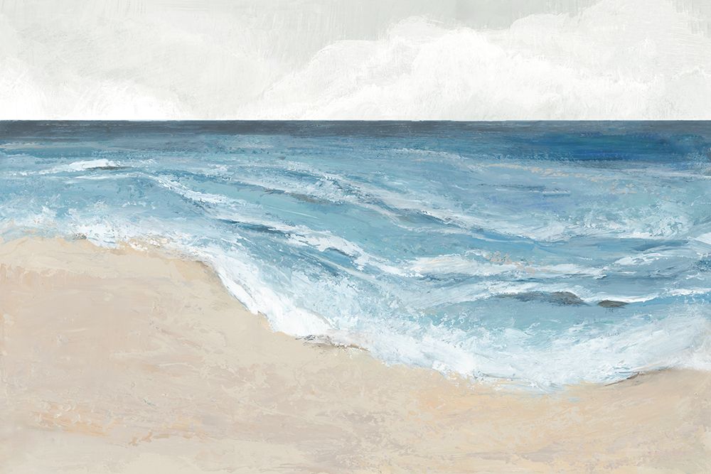Peaceful Waves on Sandy Shore art print by Hannah Dawson for $57.95 CAD