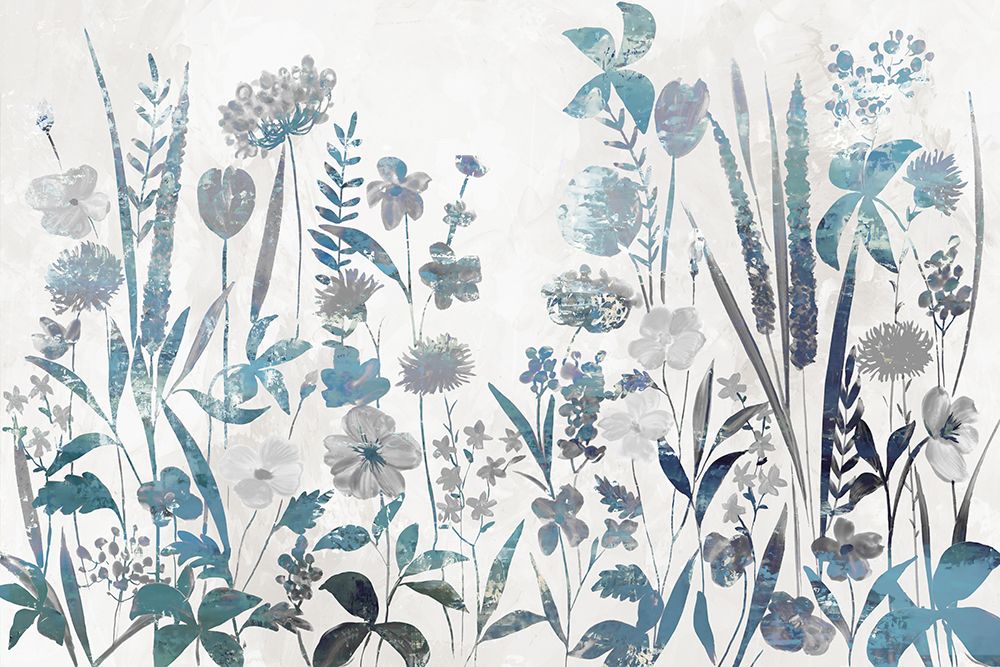 Soft Blue Botanical Silhouettes art print by Hannah Dawson for $57.95 CAD