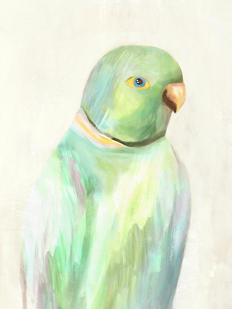 Parrot in Gentle Pastel Hues art print by Hannah Dawson for $57.95 CAD