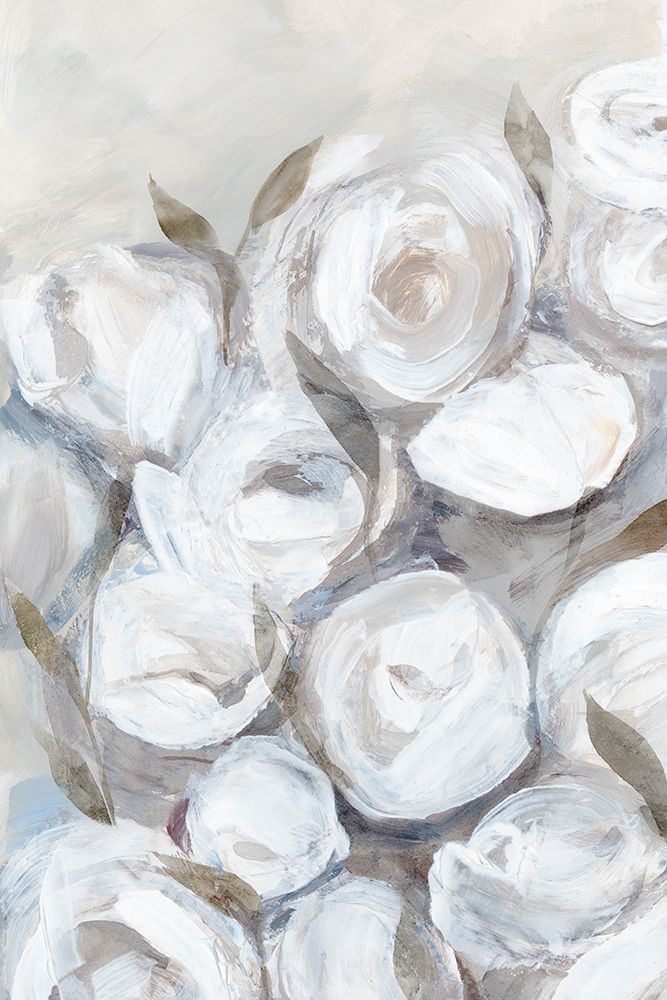 White Roses in Gentle Bloom II art print by Hannah Dawson for $57.95 CAD