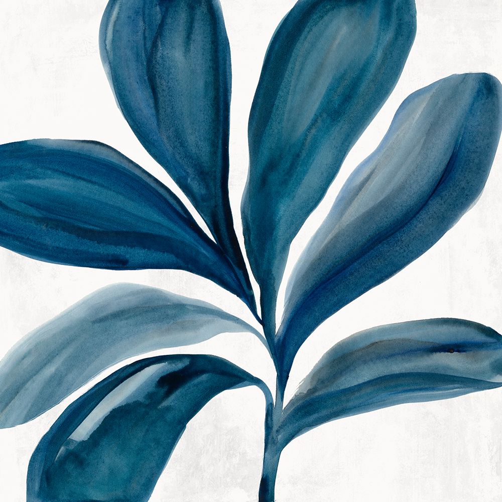 Blue Leaf in Watercolor Serenity I art print by Hannah Dawson for $57.95 CAD
