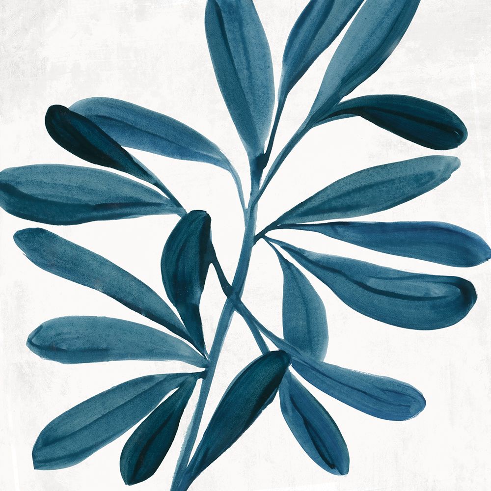 Blue Leaf in Watercolor Serenity II art print by Hannah Dawson for $57.95 CAD