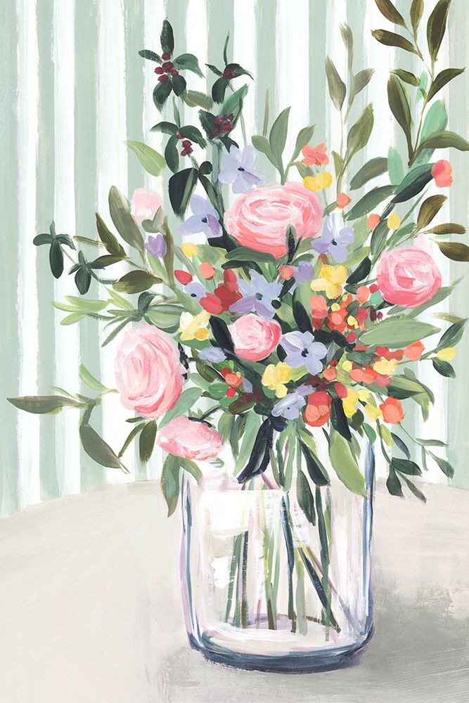 Vibrant Blossoms in Clear Vase art print by Hannah Dawson for $57.95 CAD