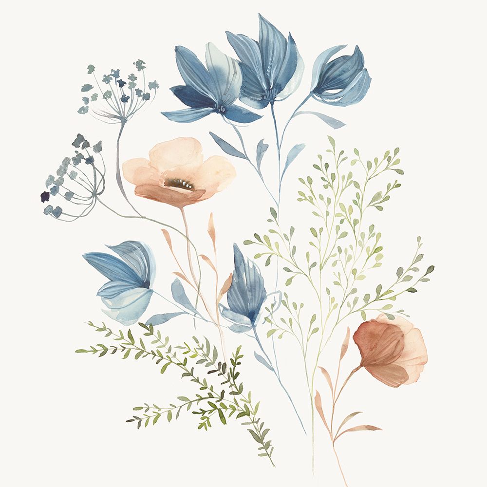 Delicate Blooms in Soft Hues I art print by Hannah Dawson for $57.95 CAD