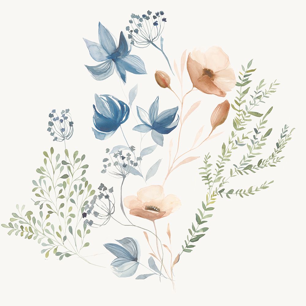 Delicate Blooms in Soft Hues II art print by Hannah Dawson for $57.95 CAD