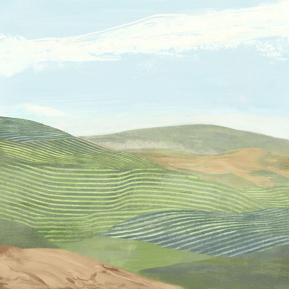 Rolling Green Hills Under Sky art print by Hannah Dawson for $57.95 CAD